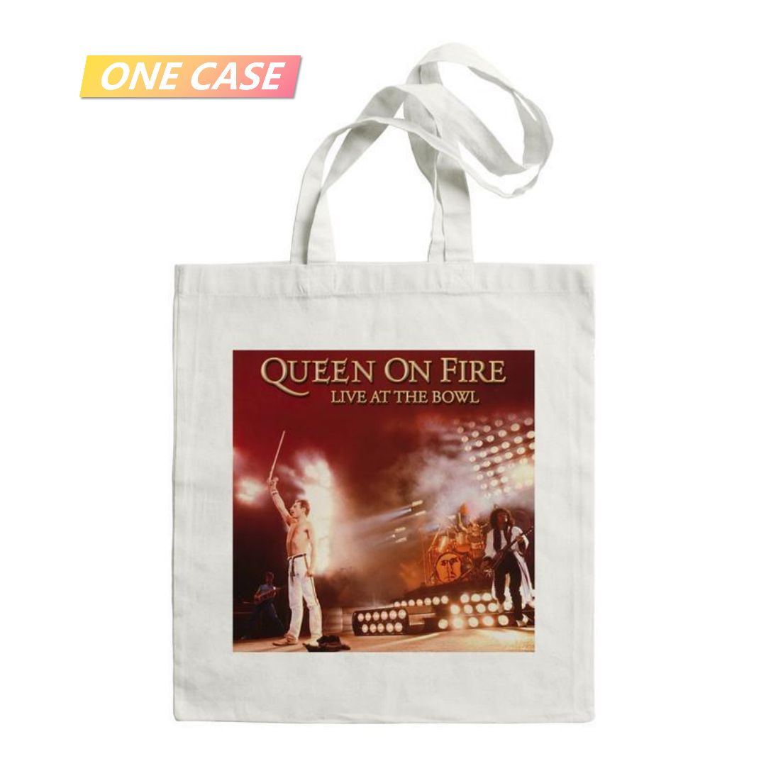 Queen Band Rock Canvas Bag Shoulder Bag Large Shopping Bag School Bag-ONECASE.STUDIO