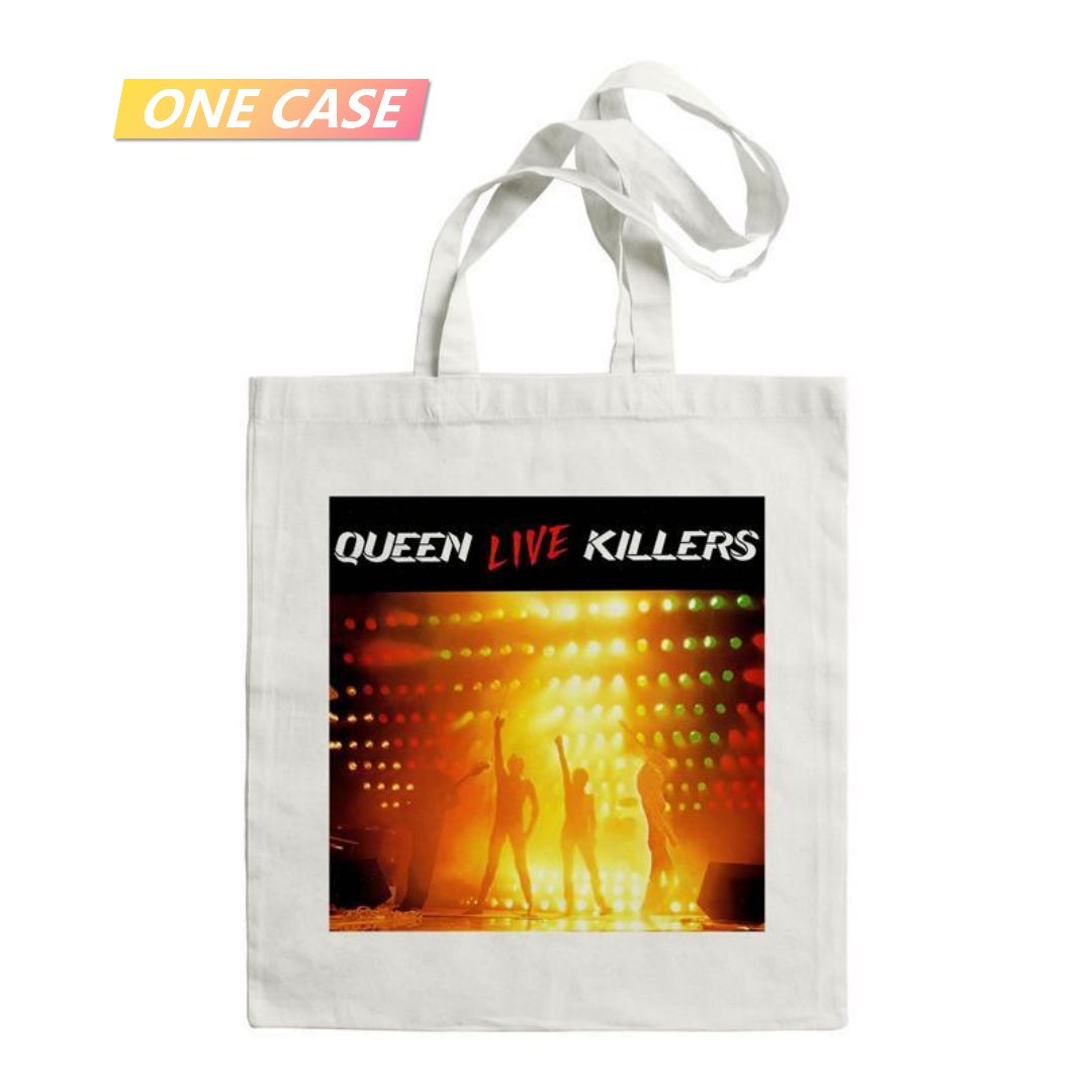 Queen Band Rock Canvas Bag Shoulder Bag Large Shopping Bag School Bag-ONECASE.STUDIO