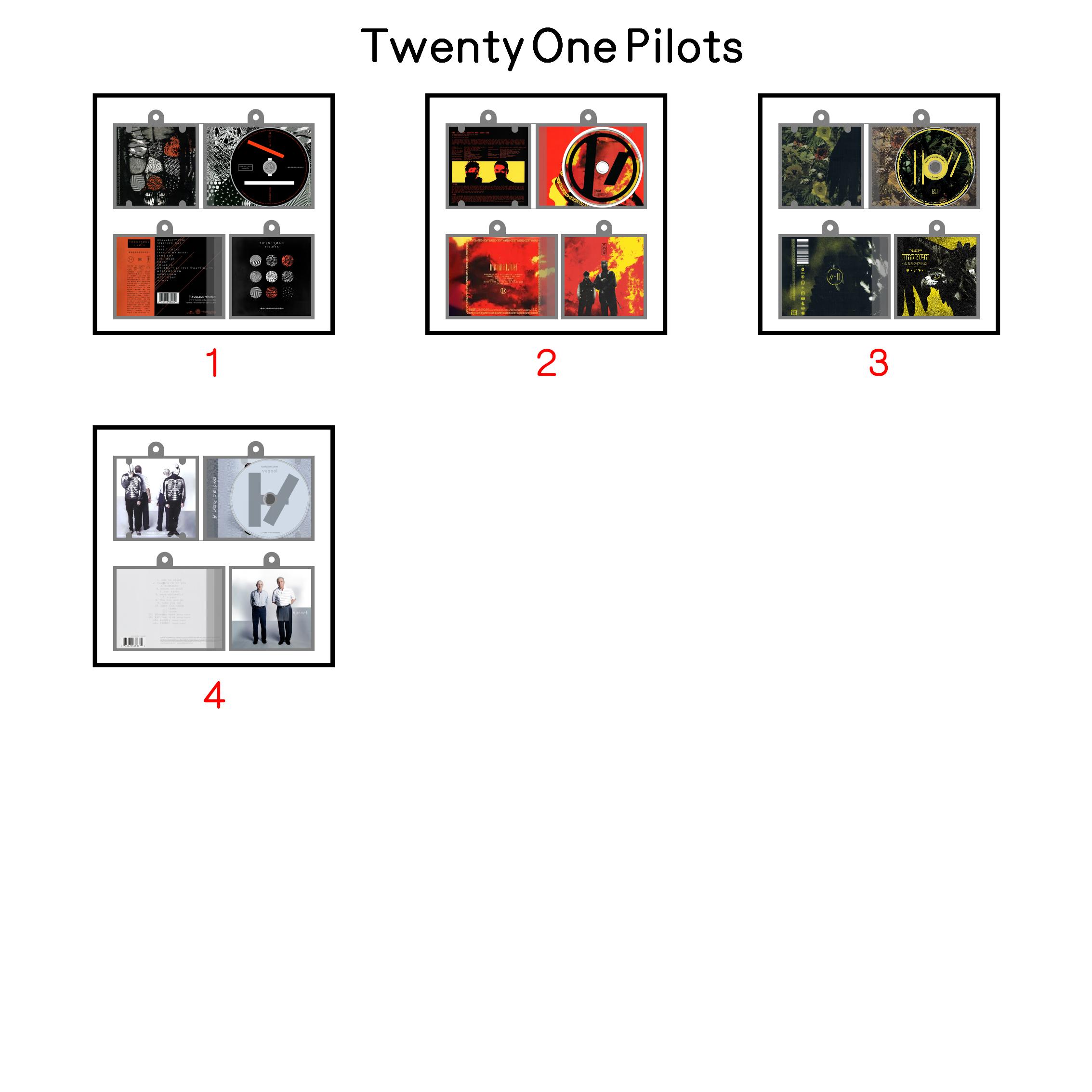 Twenty One Pilots Mini NFC Album Keychain CD Music Keychain Pendant Customized Mini Vinyl Album 