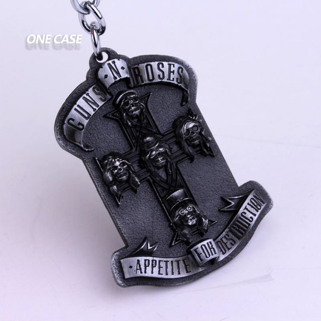 Rock Star Band Fans Alloy Keychain Pendant The Beatles/Nirvana/Guns N Roses/Pink Floyd...-ONECASE.STUDIO