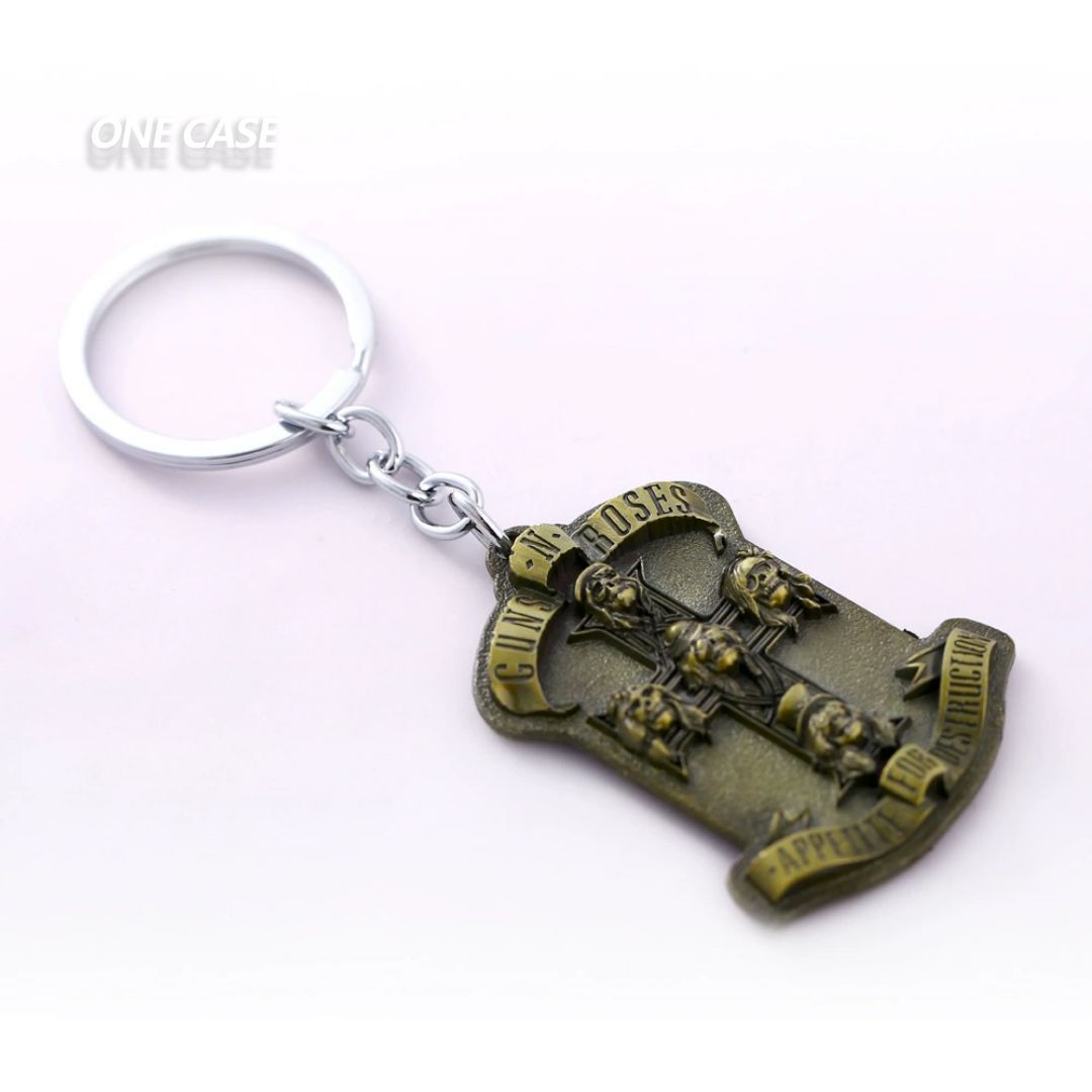 Rock Star Band Fans Alloy Keychain Pendant The Beatles/Nirvana/Guns N Roses/Pink Floyd...-ONECASE.STUDIO