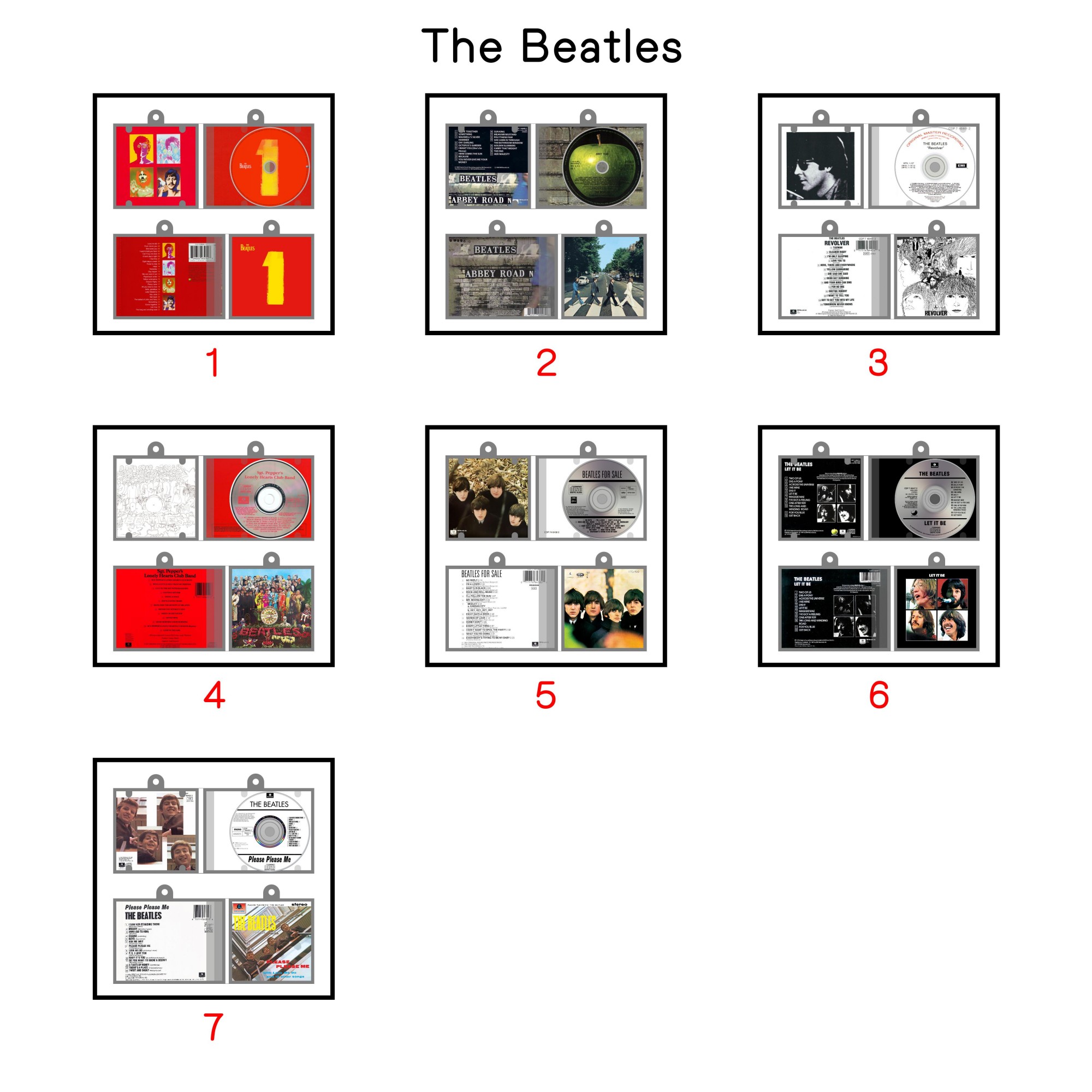 The Beatles Mini Vinyl NFC Album Keychain CD Music Keychain Pendant Customized