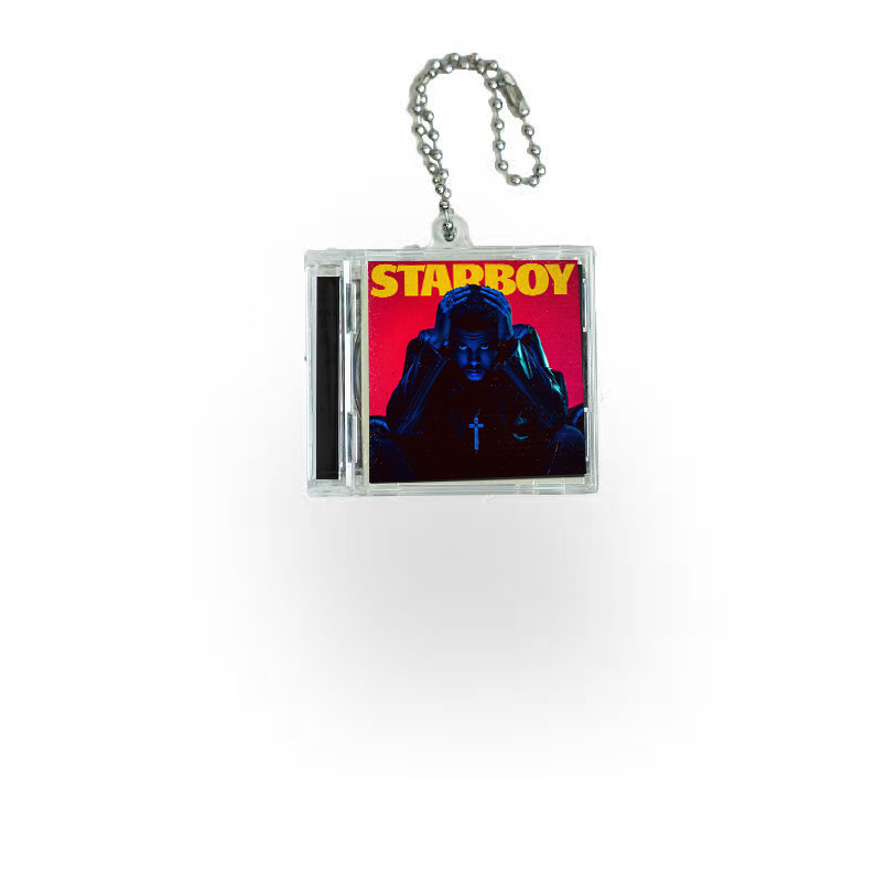 The Weeknd Mini Vinyl NFC Album Keychain CD Music Keychain Pendant Customized 
