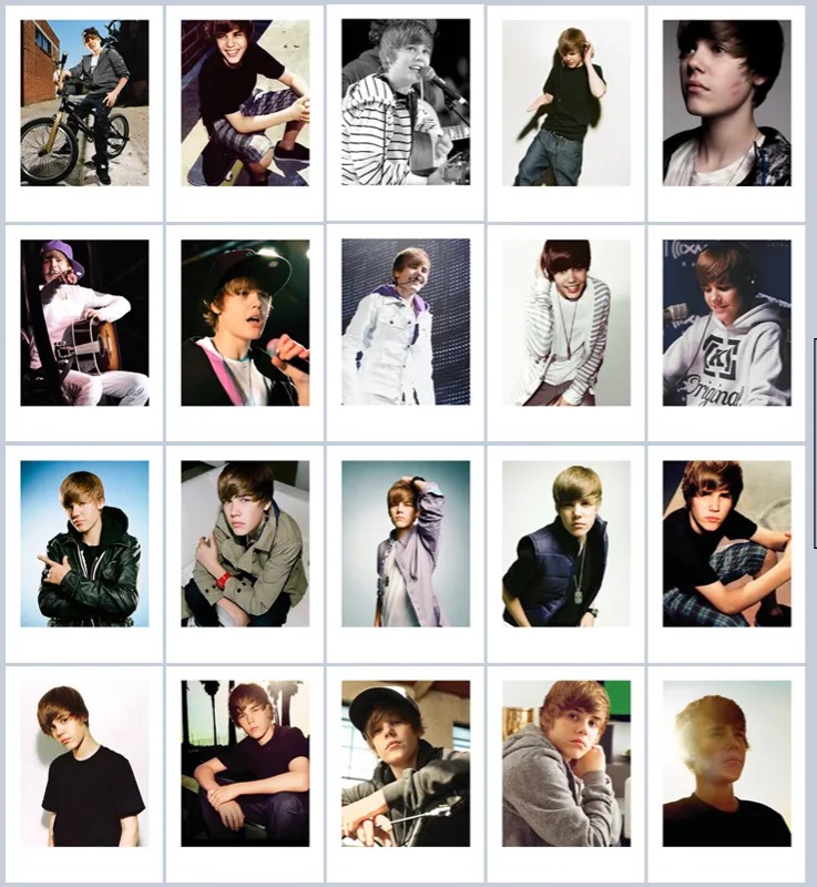 Justin Bieber Photo Concert Album Complete Set of Photos