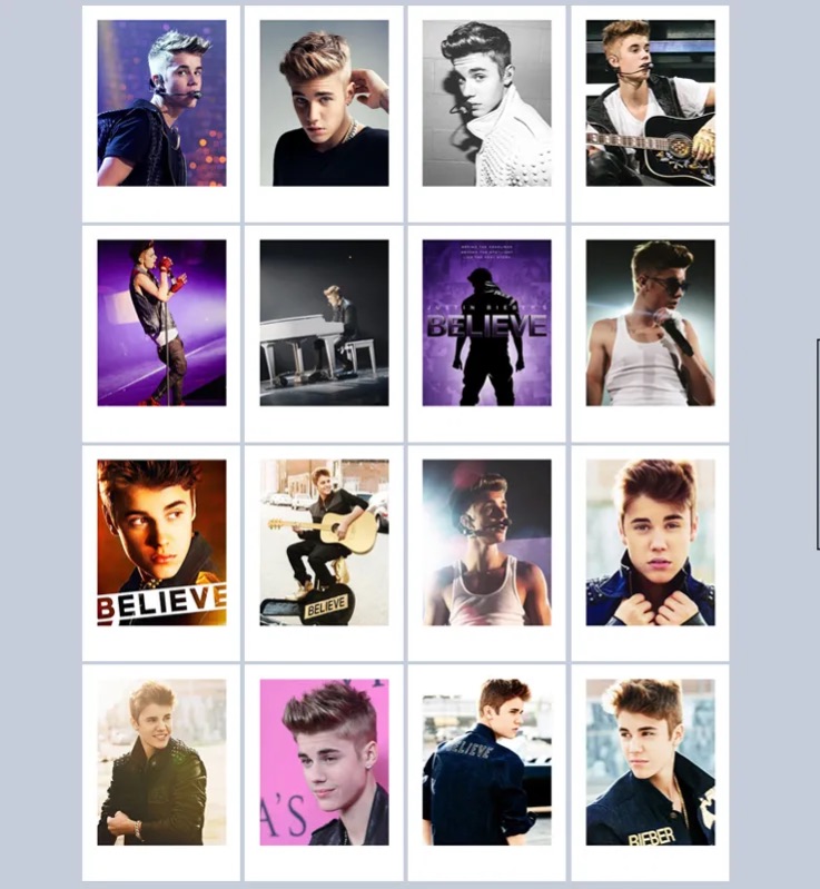 Justin Bieber Photo Concert Album Complete Set of Photos