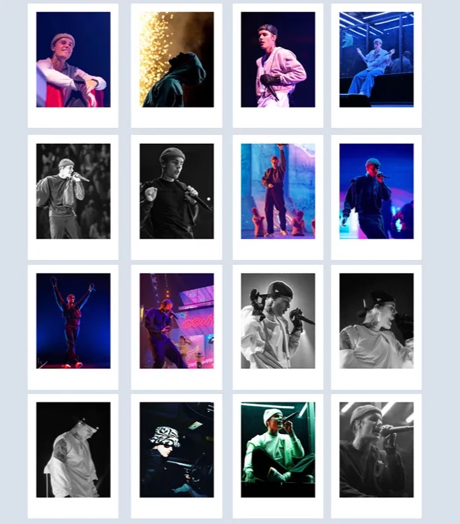 Justin Bieber Photo Concert Album Complete Set of Photos