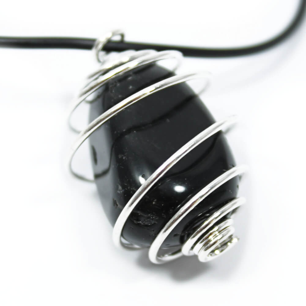 Black Obsidian Wire Wrapped Crystal