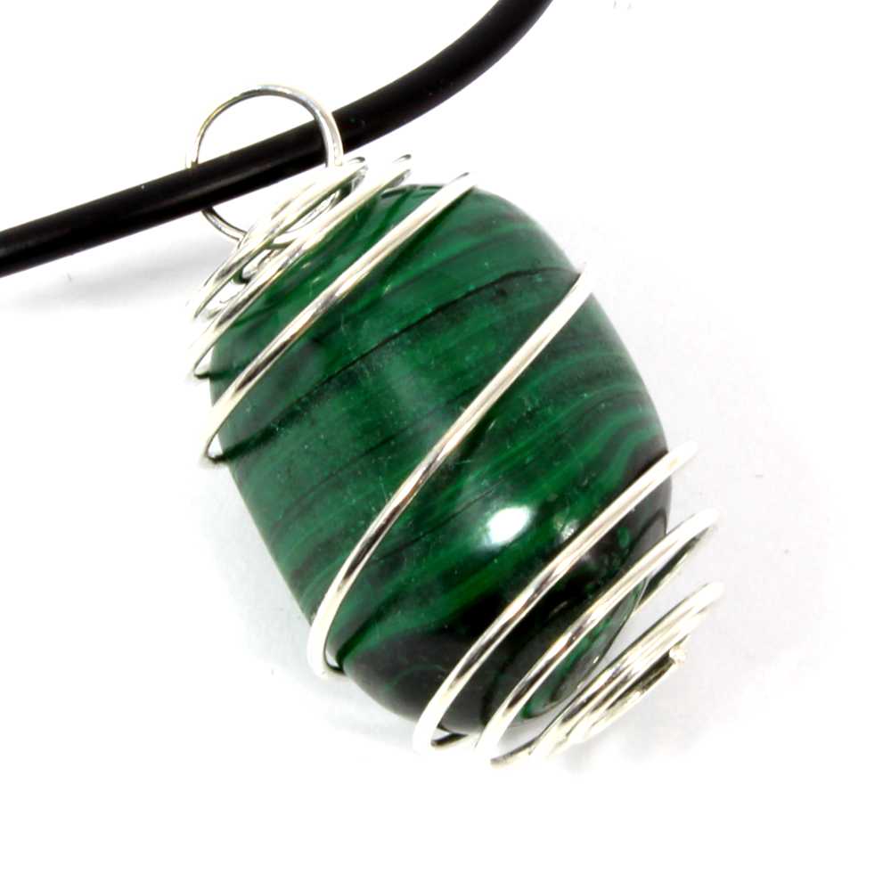 Malachite Wire Wrapped Crystal