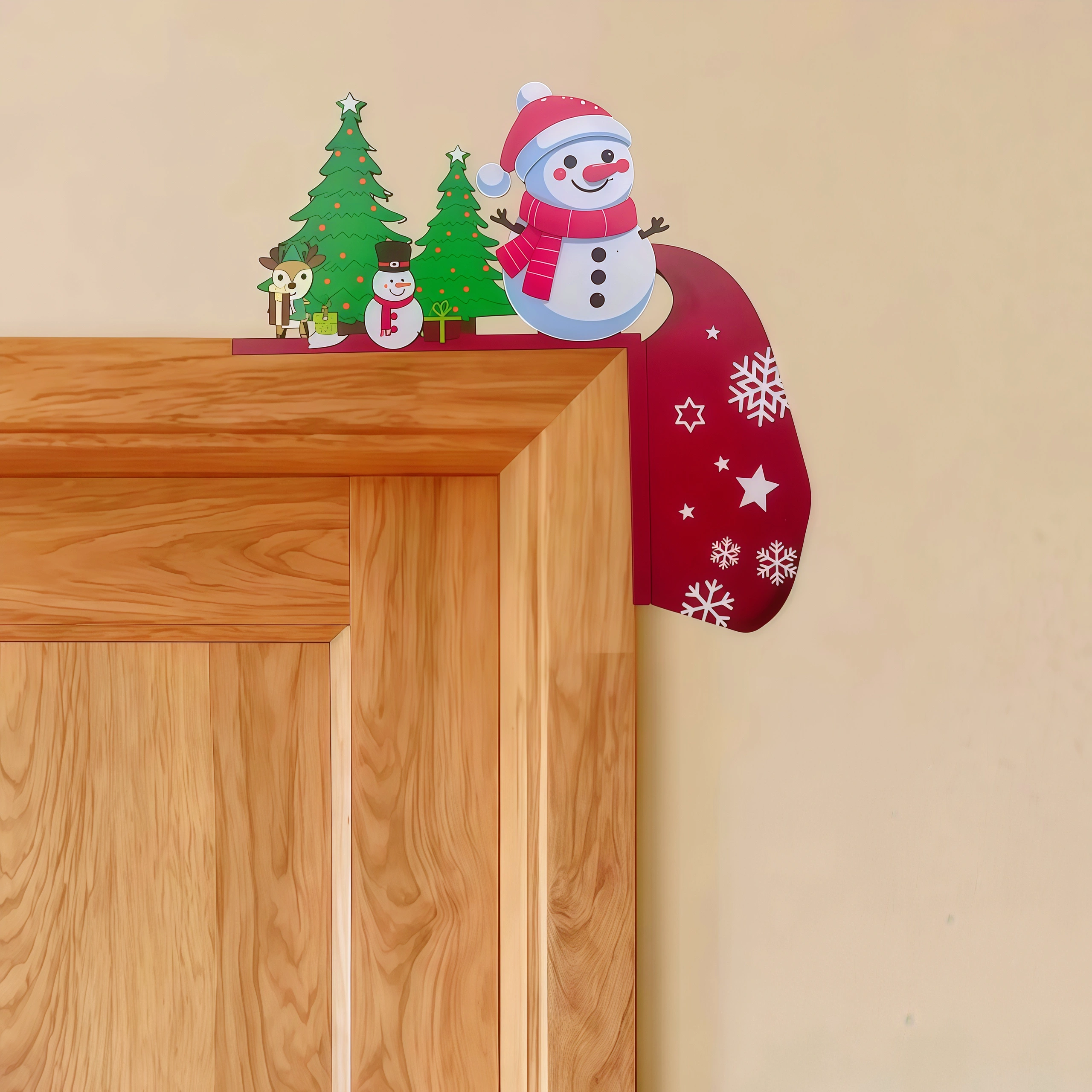 🎅🎄Christmas Door Frame Corner Wall Stickers & Door Corner Ornaments