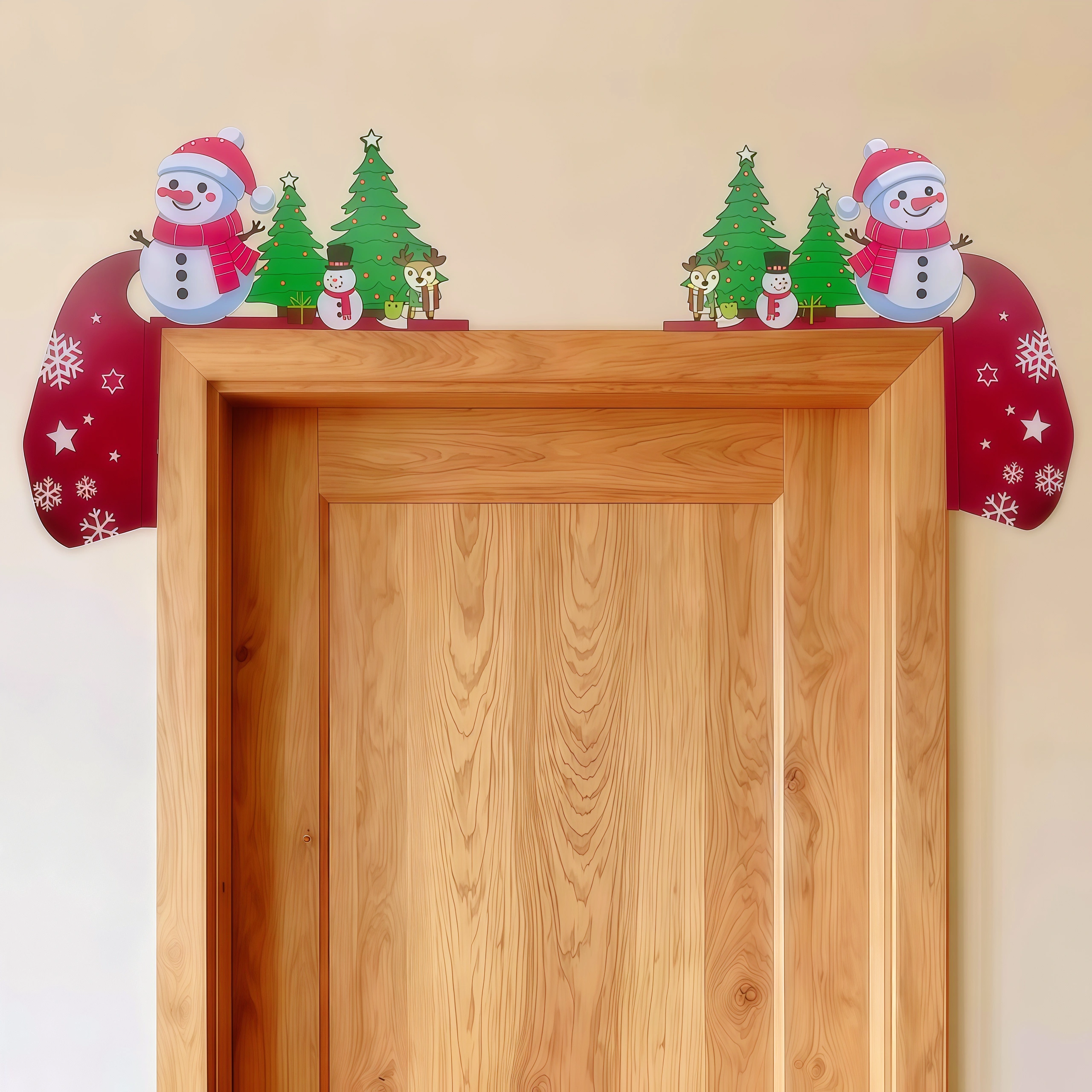 🎅🎄Christmas Door Frame Corner Wall Stickers & Door Corner Ornaments