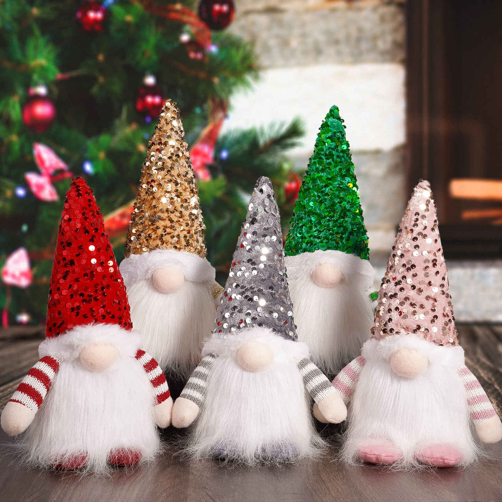 Light-Up Sequin Christmas Gnomes: Sparkle & Warmth for Your Holiday Decor