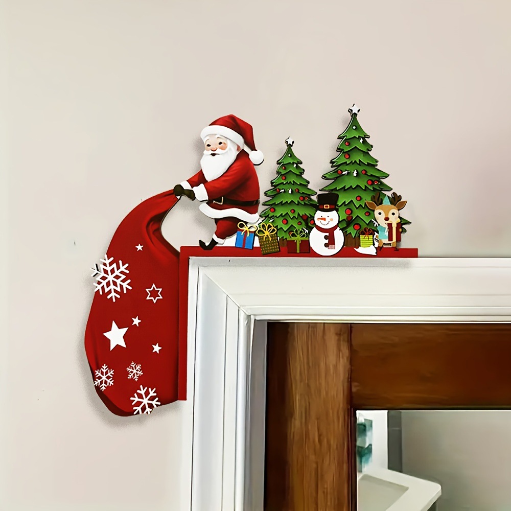 🎅🎄Christmas Door Frame Corner Wall Stickers & Door Corner Ornaments