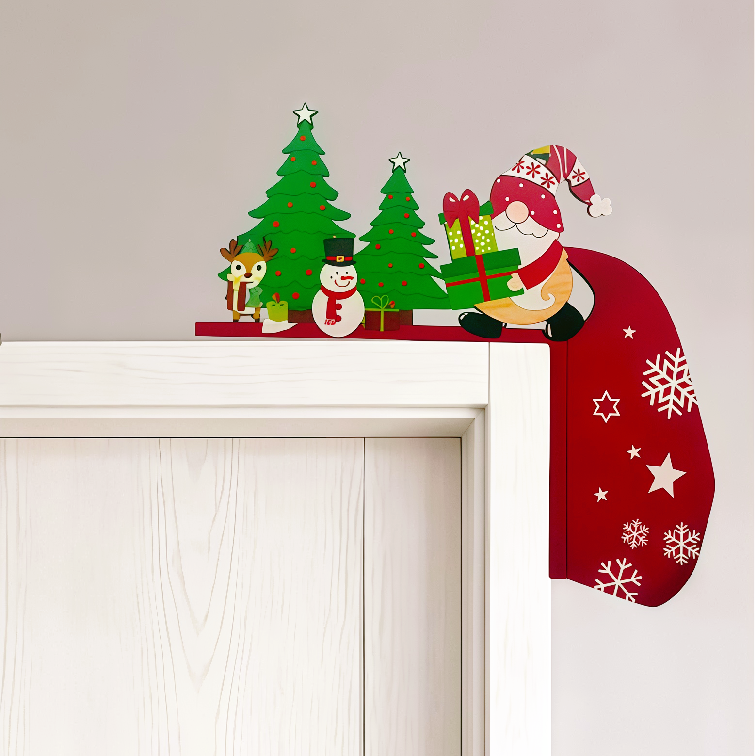 🎅🎄Christmas Door Frame Corner Wall Stickers & Door Corner Ornaments