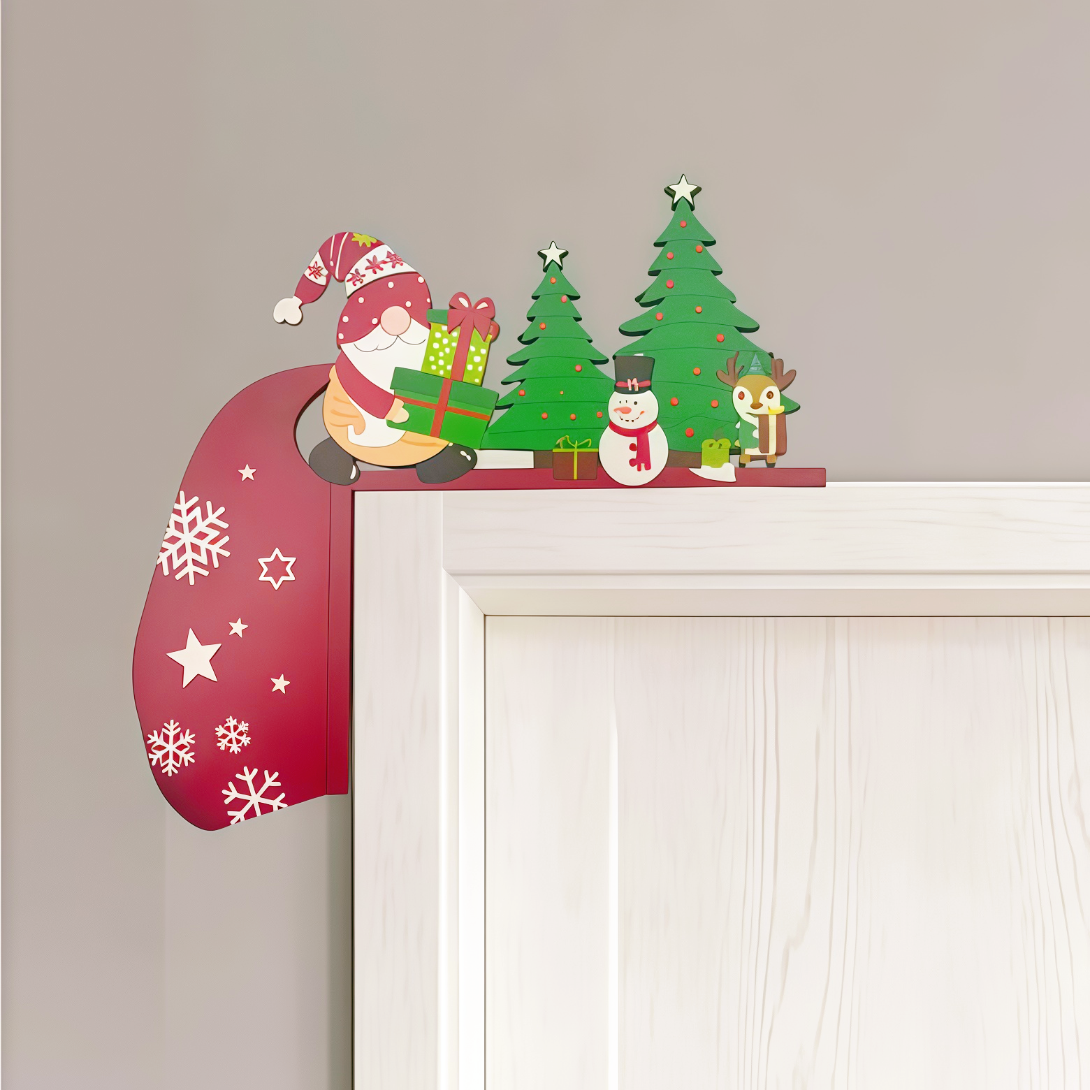 🎅🎄Christmas Door Frame Corner Wall Stickers & Door Corner Ornaments