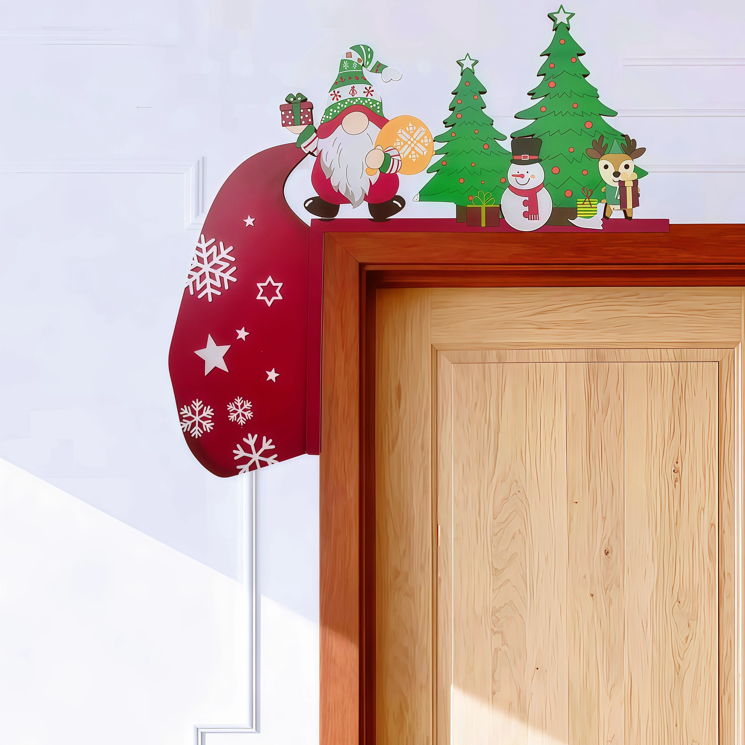 🎅🎄Christmas Door Frame Corner Wall Stickers & Door Corner Ornaments