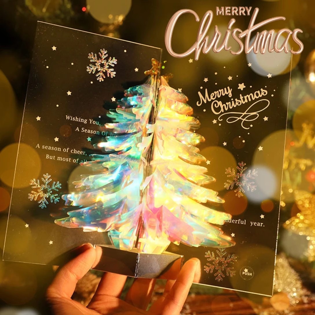 🎄 3D Christmas Tree Greeting Card (with Envelope✉️) – Perfect Winter Holiday Gift!