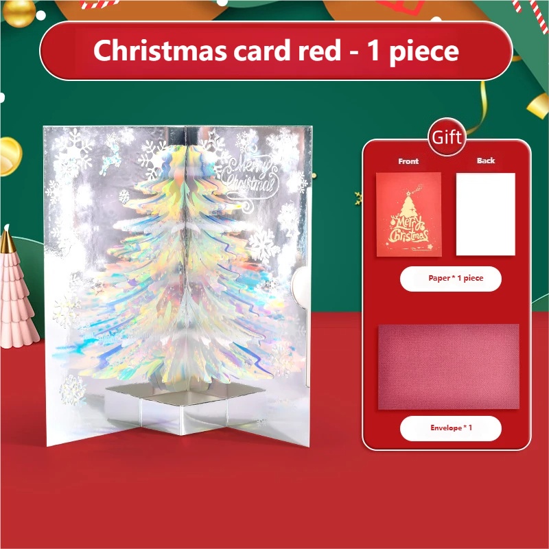 🎄 3D Christmas Tree Greeting Card (with Envelope✉️) – Perfect Winter Holiday Gift!