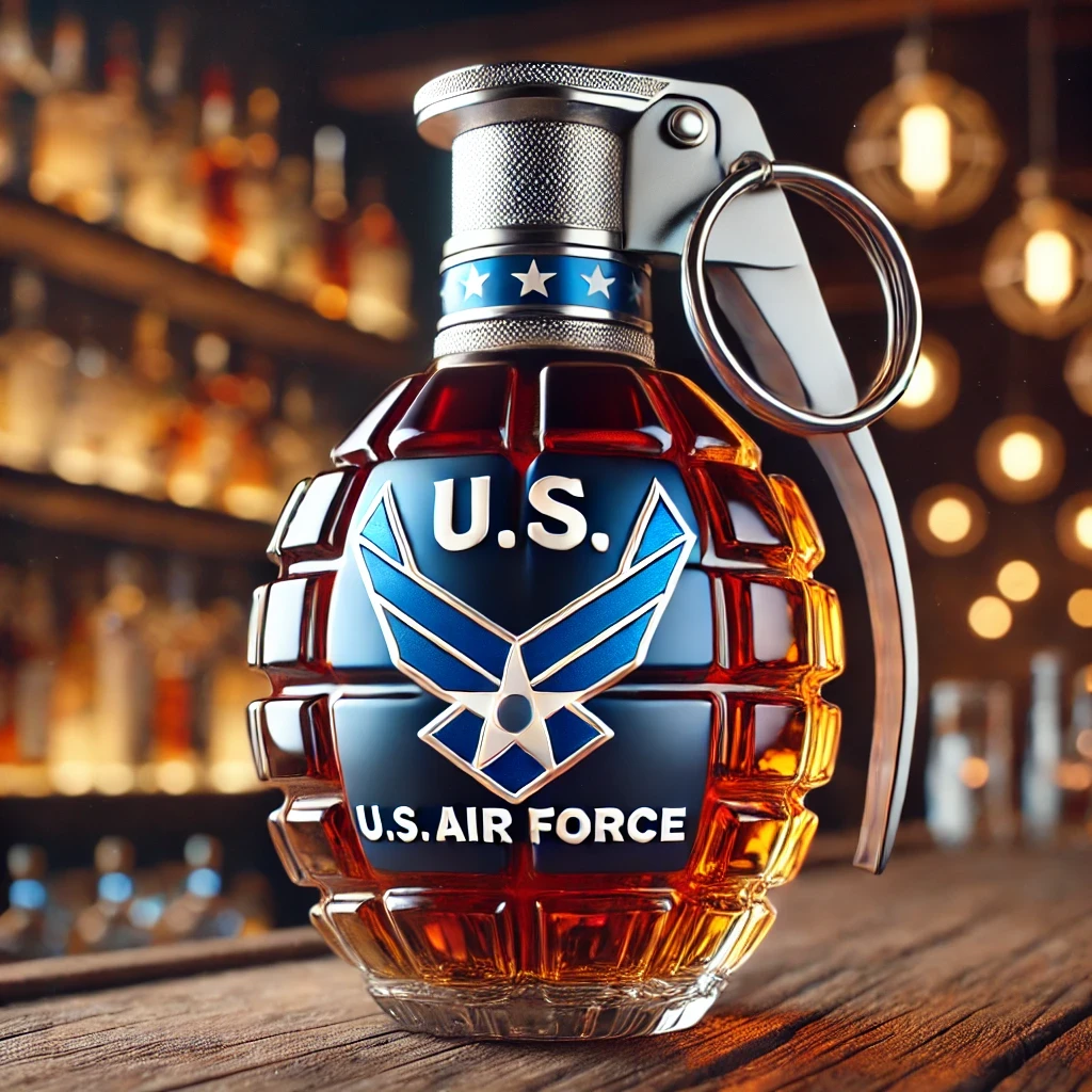 Military Hand Grenade Whiskey Bottle