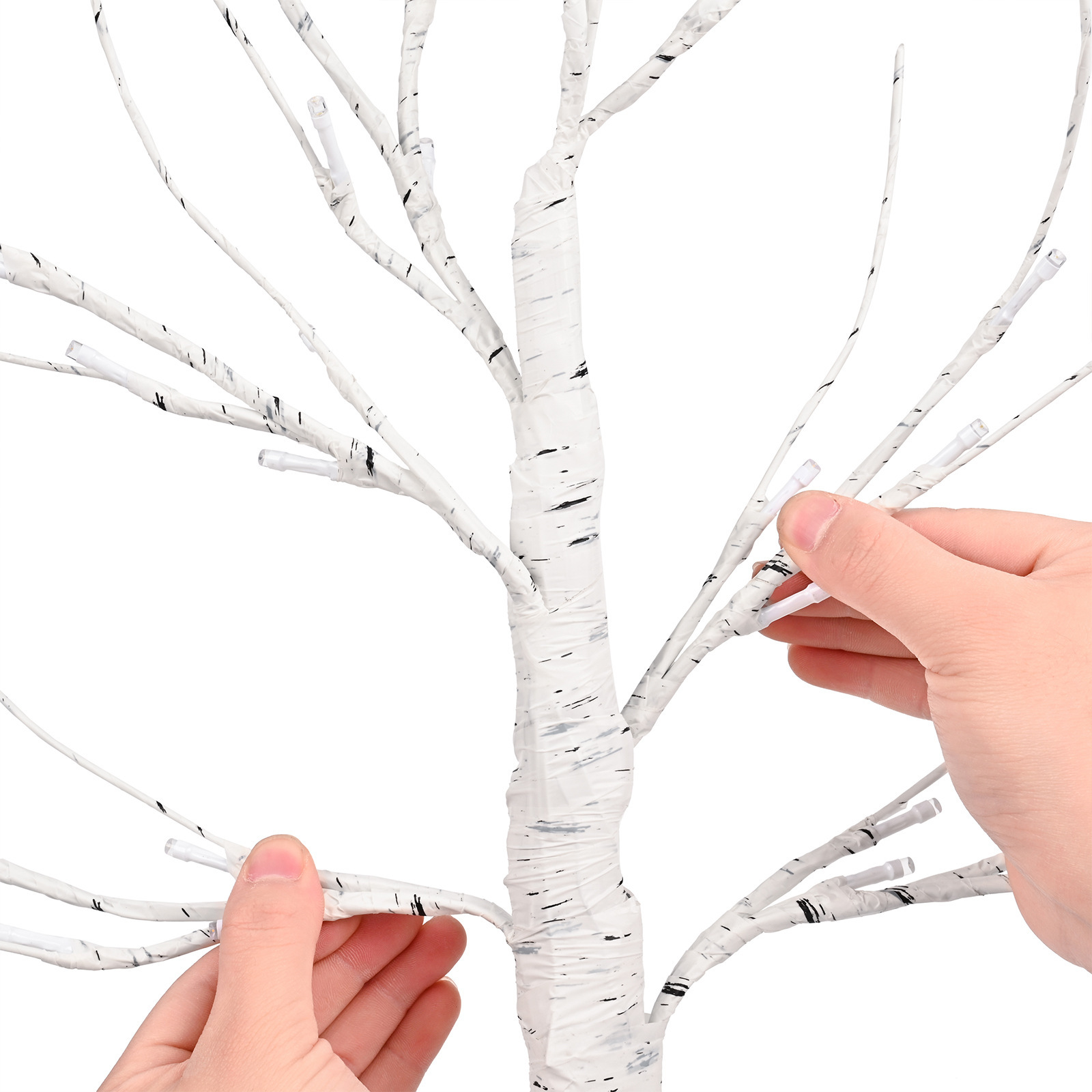 🎄 Handcrafted White Birch Lamp