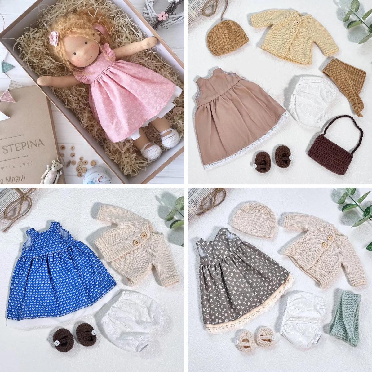 Handmade Waldorf Doll | Choose Any 3 Outfits | Jogujos