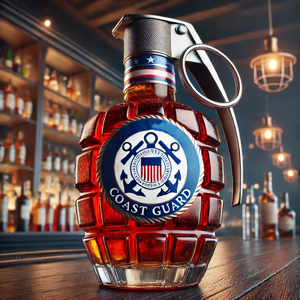 Military Hand Grenade Whiskey Bottle