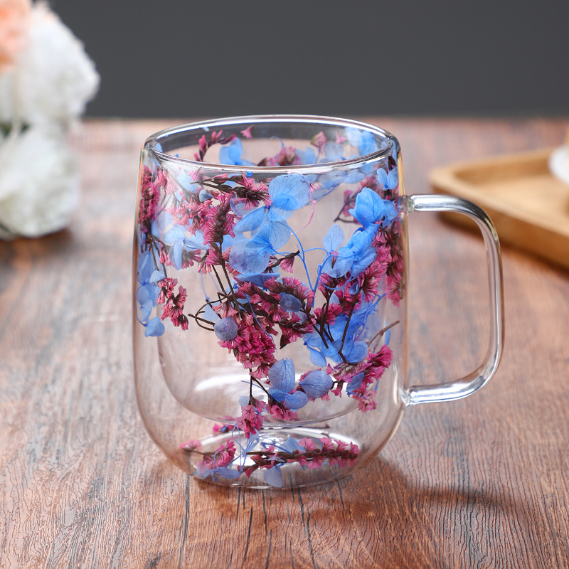 Creative handmade flower glass