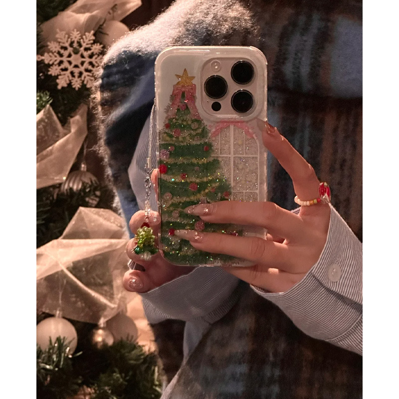 Sparkle This Christmas: Glitter Christmas Tree Phone Case for iPhone 17 Pro / 16 Pro Max / 15 ✨🎄