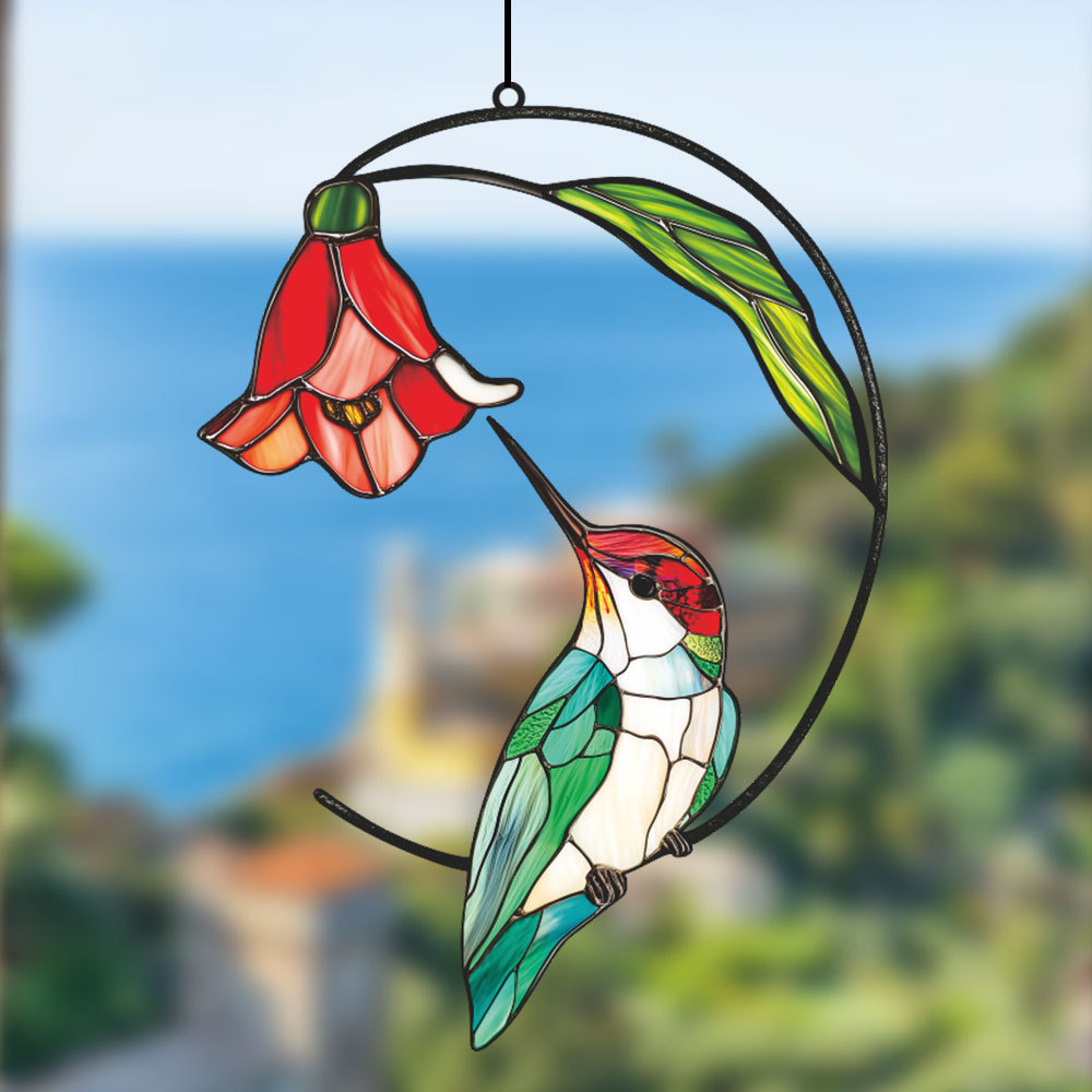 Colorful hummingbird handmade metal pendant crafts