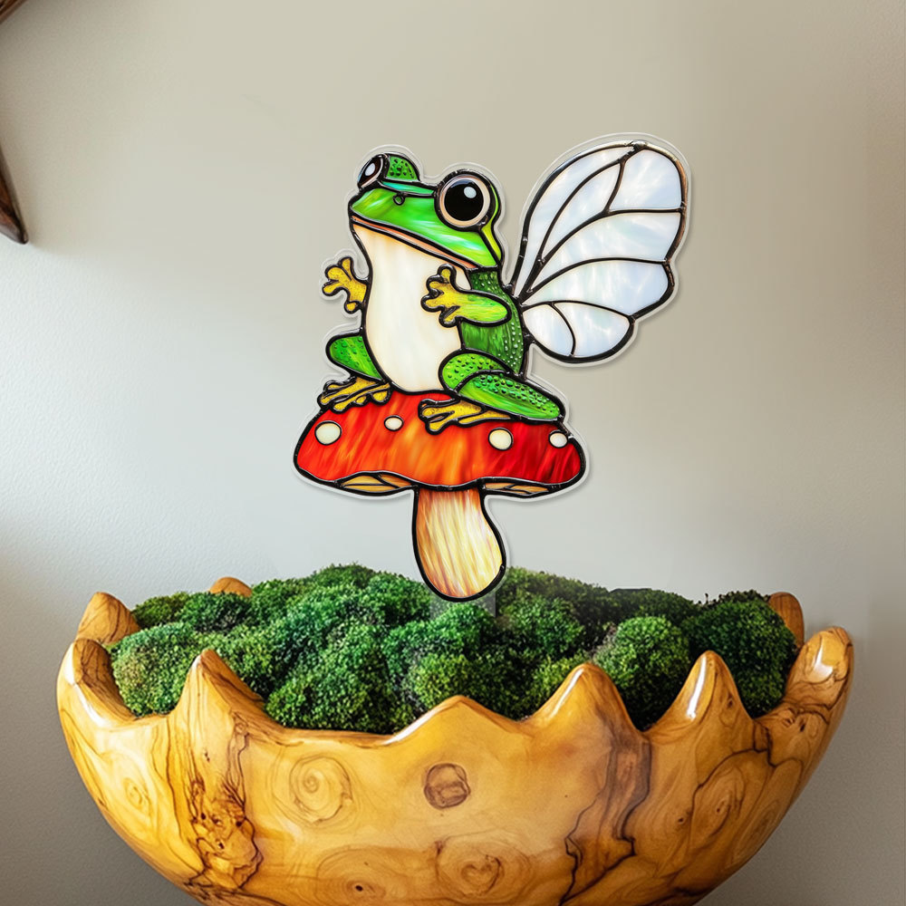  Plant Stained Glass Mushroom Cactus Glass Decor Flower Suncatcher Desk Windowsill Shelf Decor Plant Lover Gifts for Mom Teacher