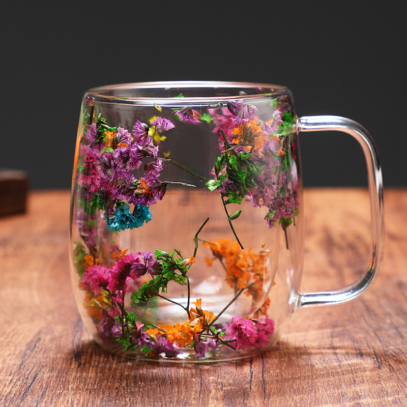 Creative handmade flower glass