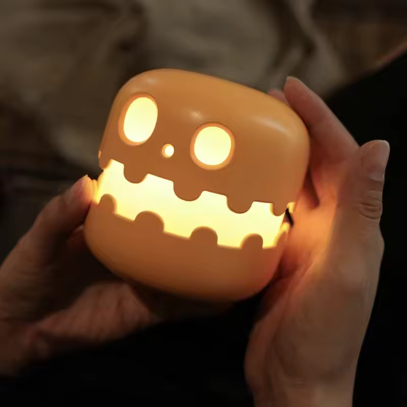 Night Lights Cartoon Ghost Face Bedside Light Halloween Decor Cute Roo