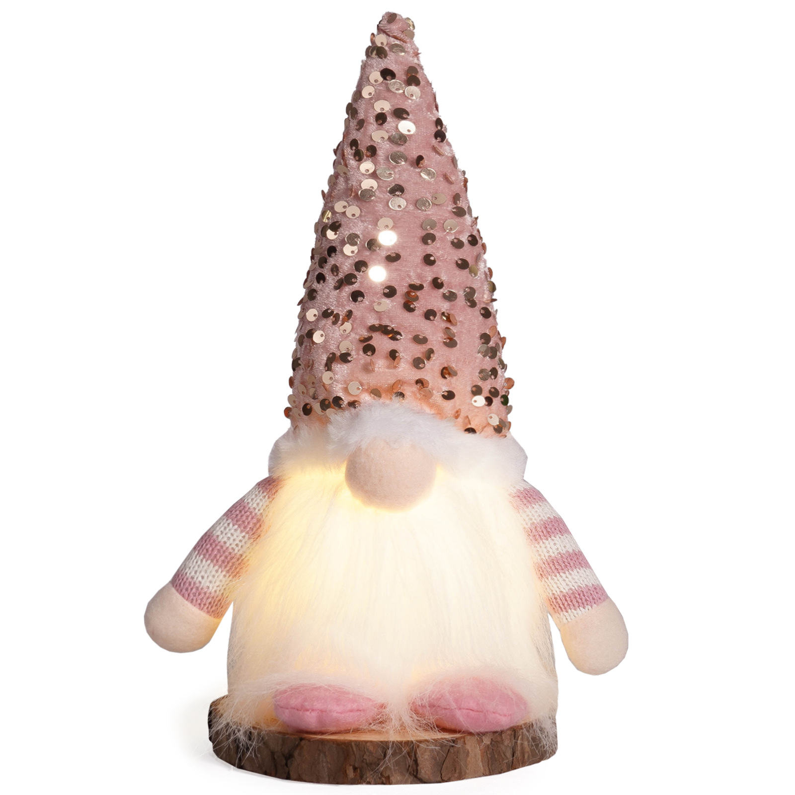 Light-Up Sequin Christmas Gnomes: Sparkle & Warmth for Your Holiday Decor