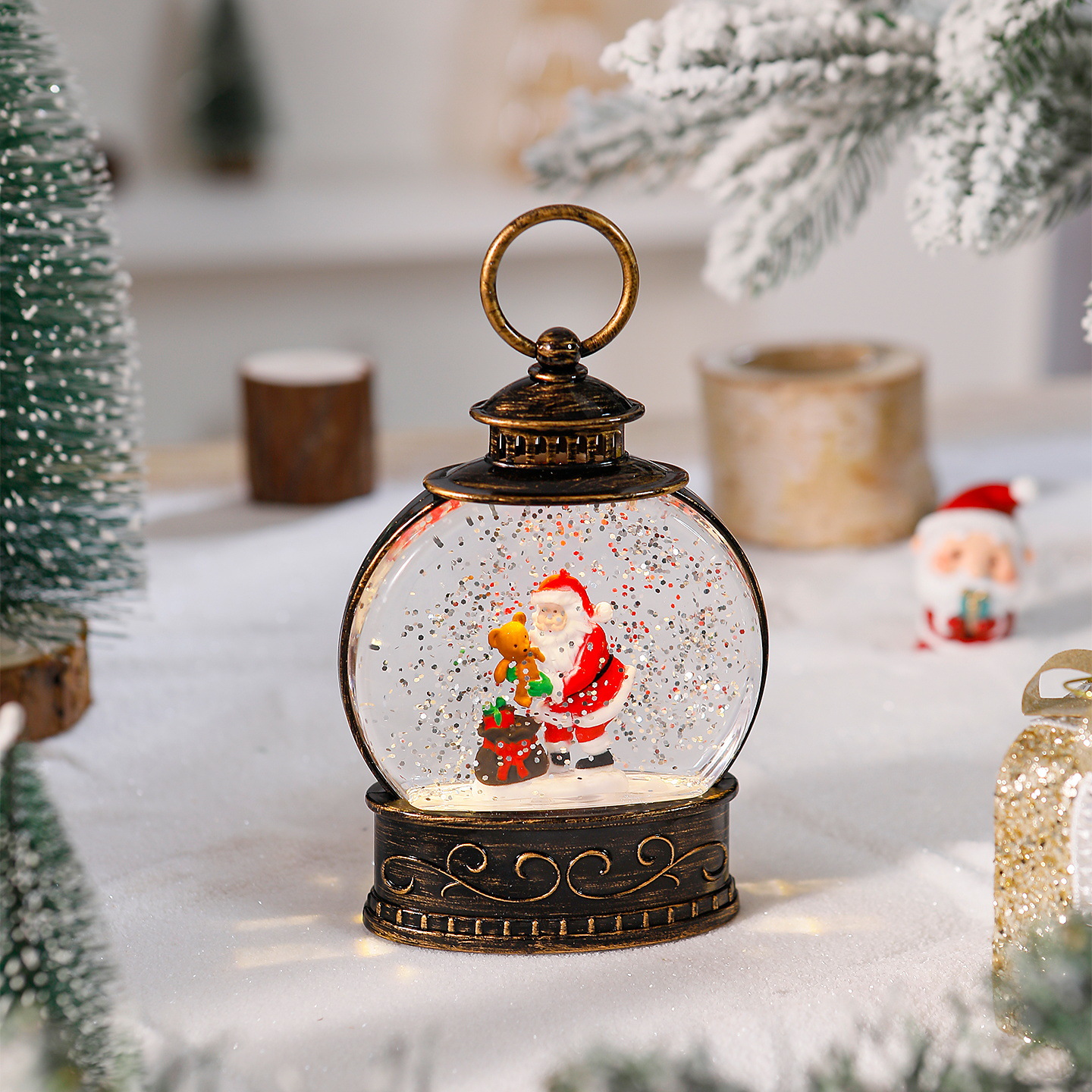 Christmas Snow Globe Lantern