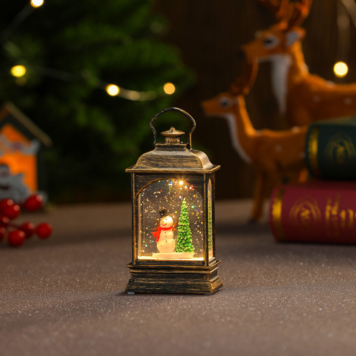 Christmas Snow Globe Lantern