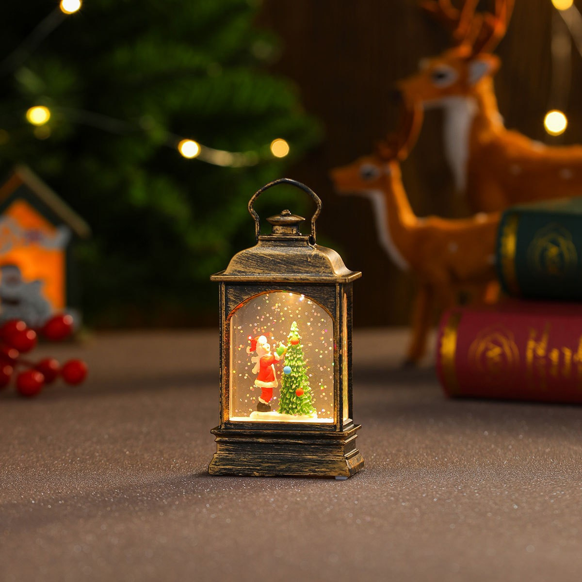 Christmas Snow Globe Lantern