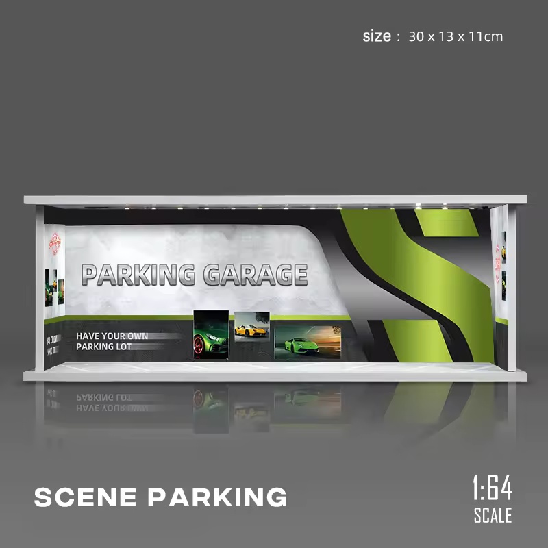 1/64 Garage scene Model Scene with Light Version Simulation Model Scene Decoration Collect