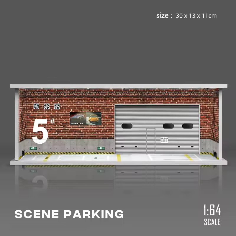 1/64 Garage scene Model Scene with Light Version Simulation Model Scene Decoration Collect