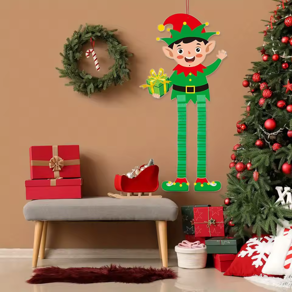 Christmas Ornaments retractable pendant party honeycomb Santa Claus reindeer snowman Christmas Trees Hanging Decorative Pendants