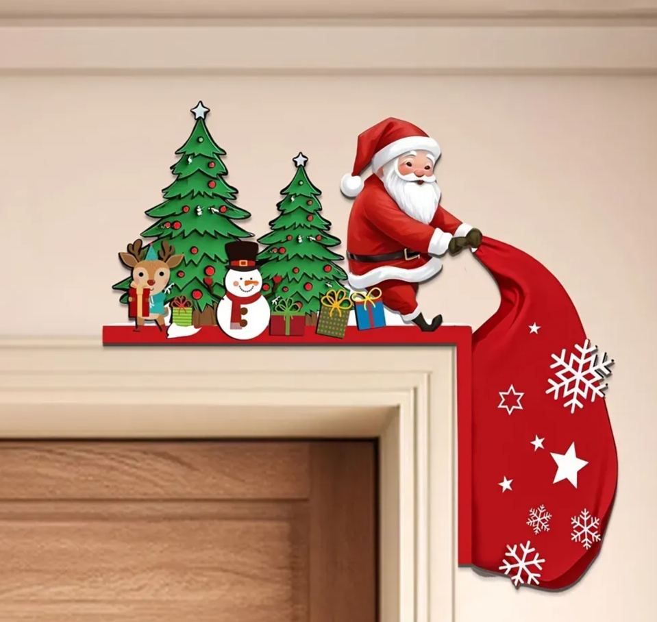 🎅🎄Christmas Door Frame Corner Wall Stickers & Door Corner Ornaments
