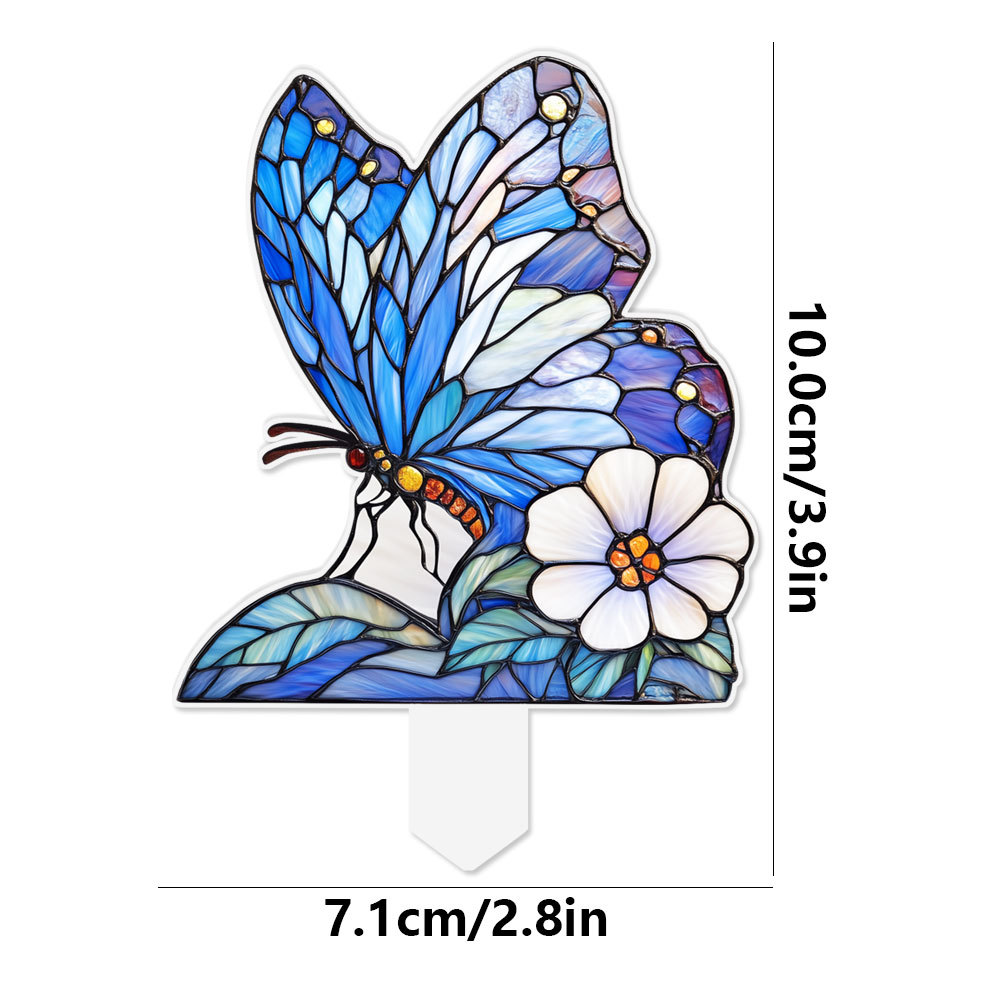  Plant Stained Glass Mushroom Cactus Glass Decor Flower Suncatcher Desk Windowsill Shelf Decor Plant Lover Gifts for Mom Teacher