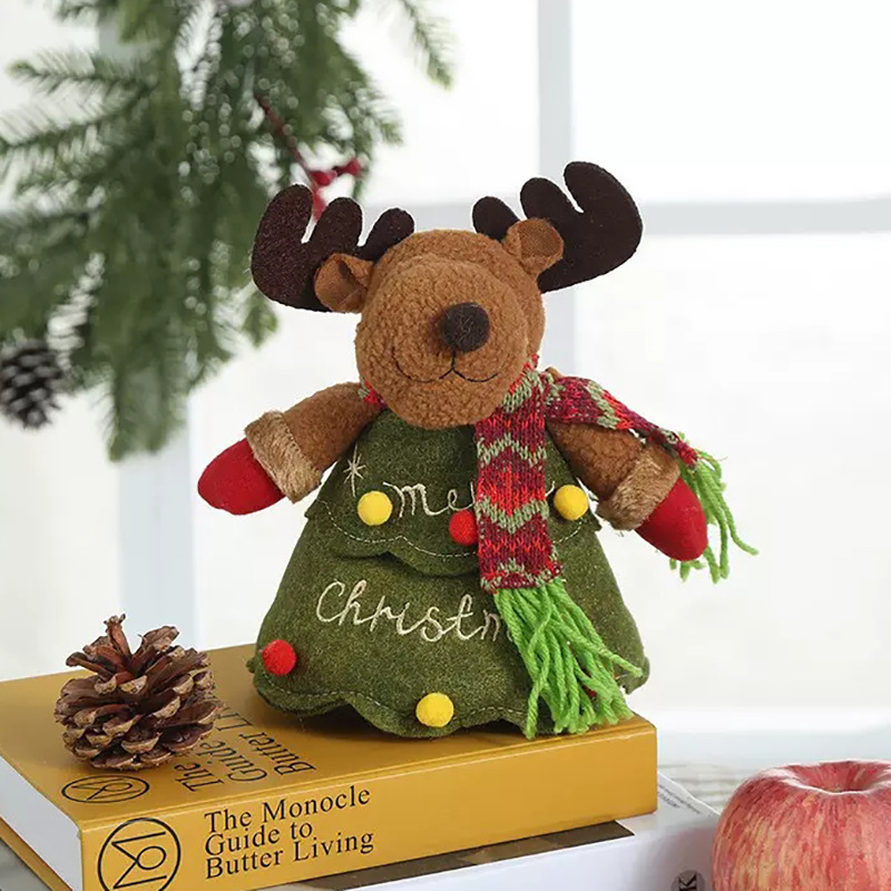 🎄 Christmas Reusable Drawstring Gift Bags – Doll Design (Reindeer/Santa/Snowman)!