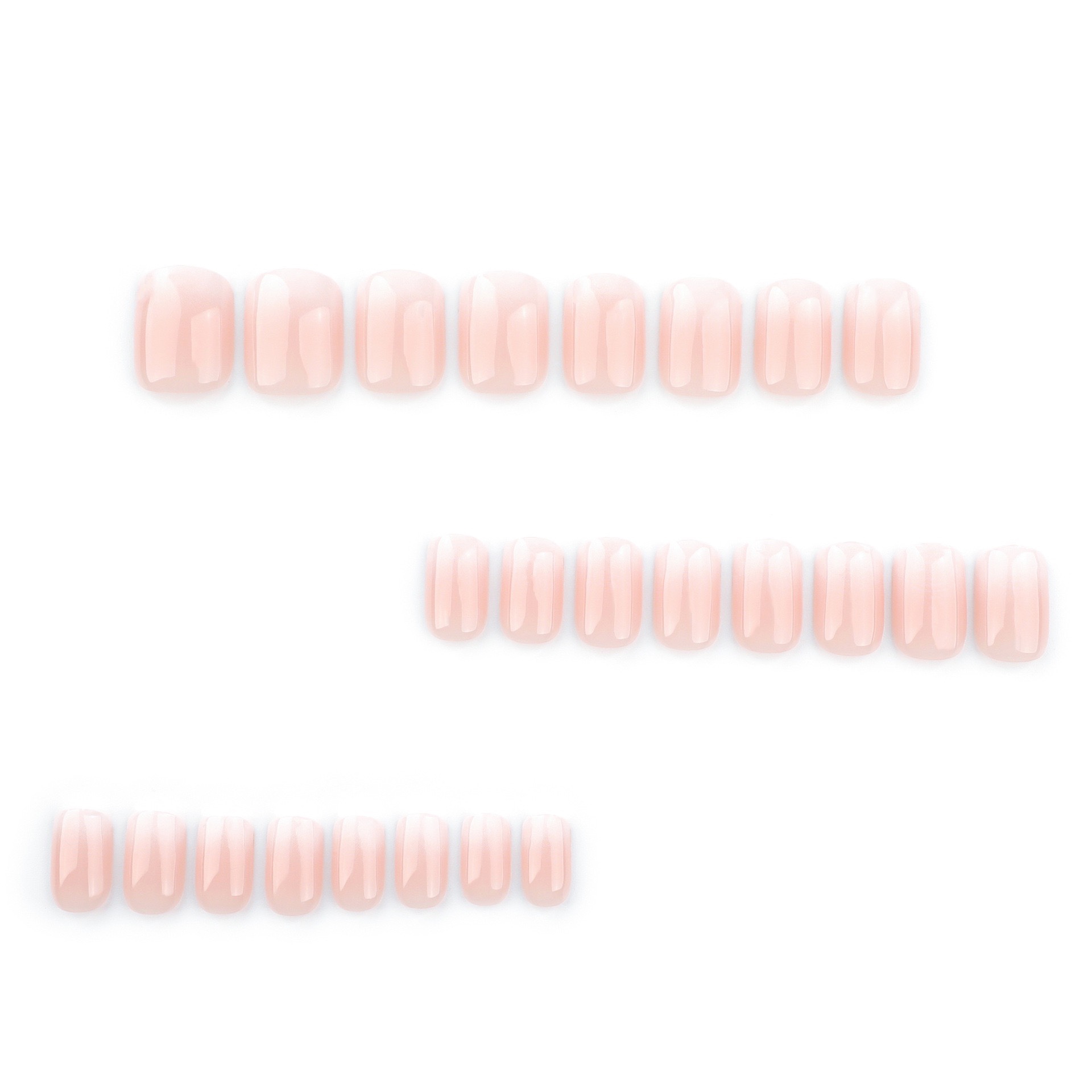 Ombré White Short Nails