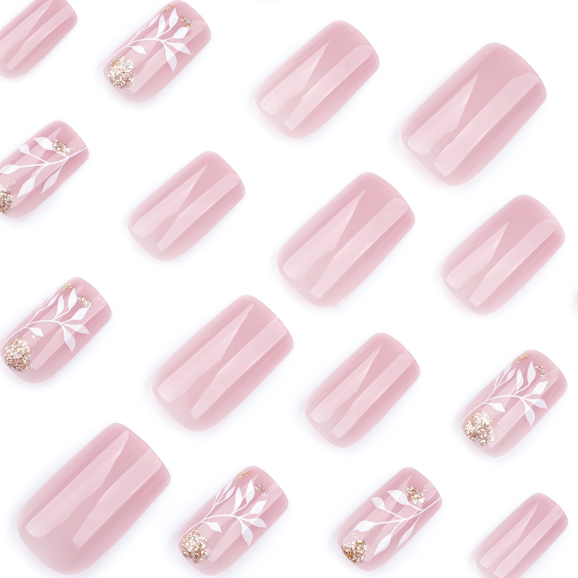 Marble Pink Short Nails