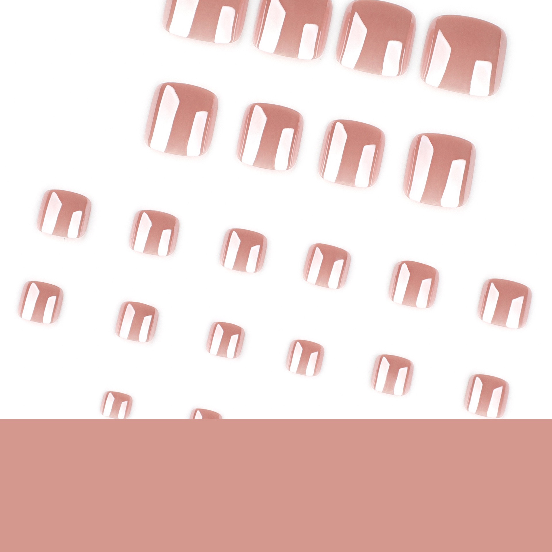 Aurora Nude Pink Toe Nails