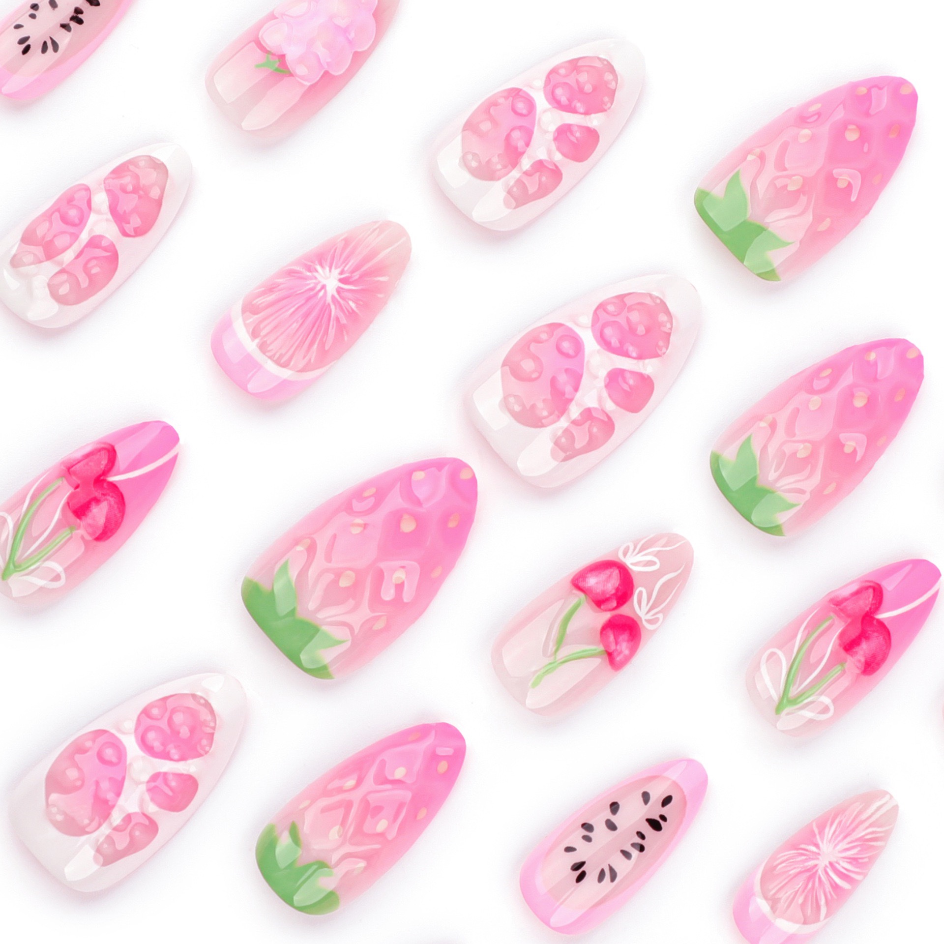 3D Fruits Medium Nails