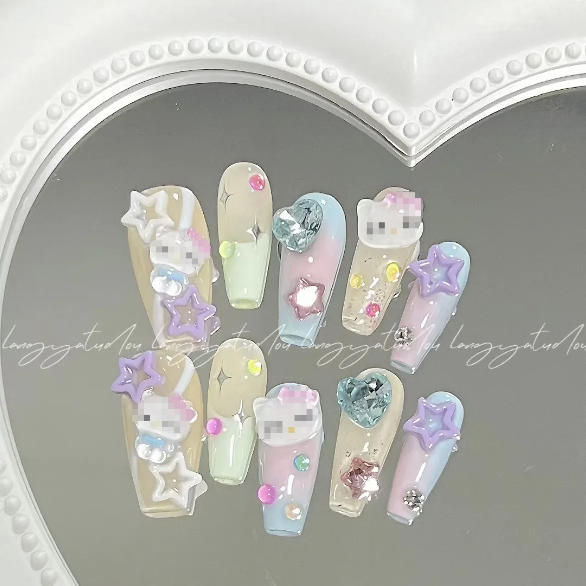 Hello Kitty Candy Handmade Nails