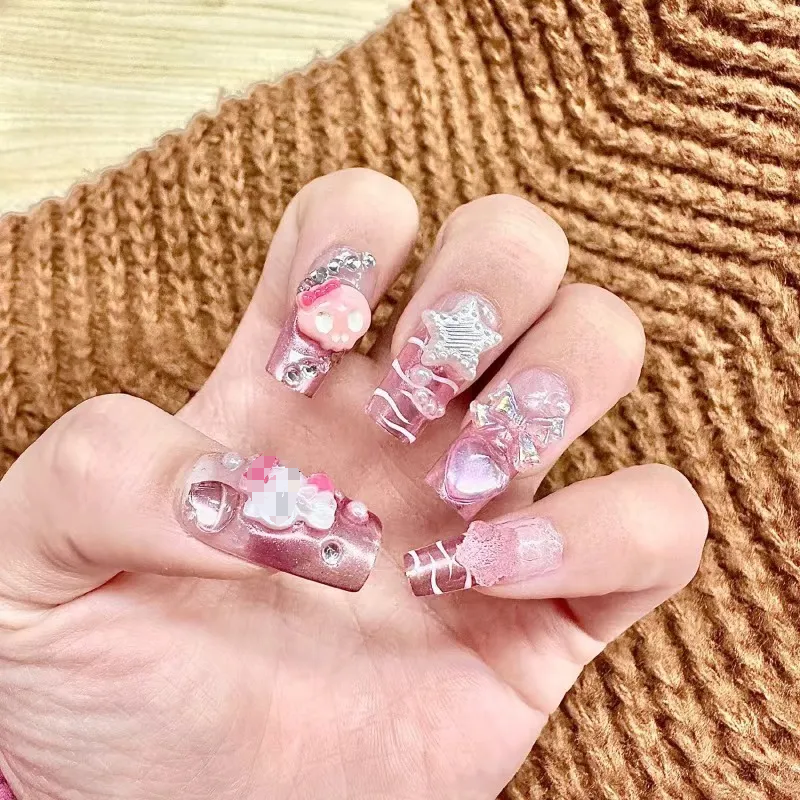 Y2K Pink Handmade Nails
