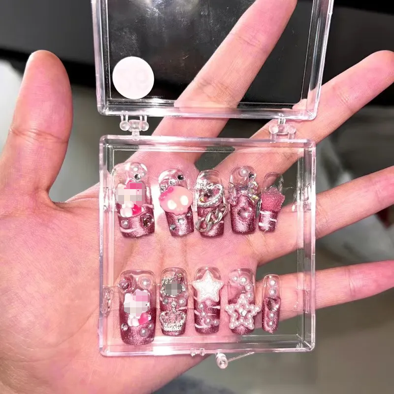 Y2K Pink Handmade Nails