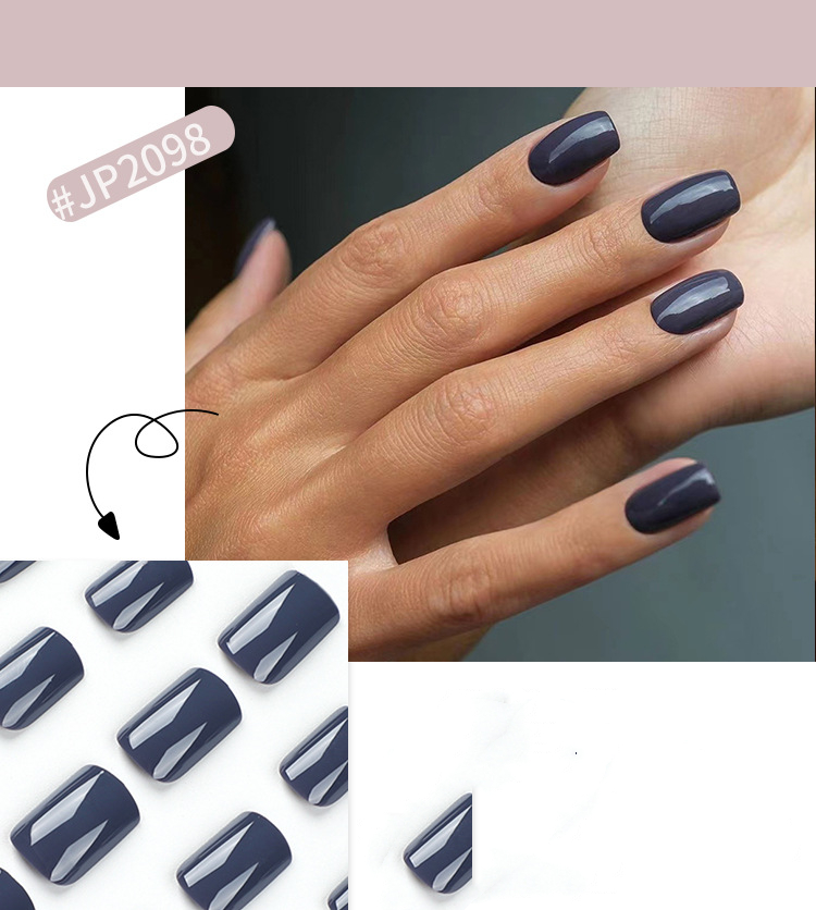 Pure color Medium Nails