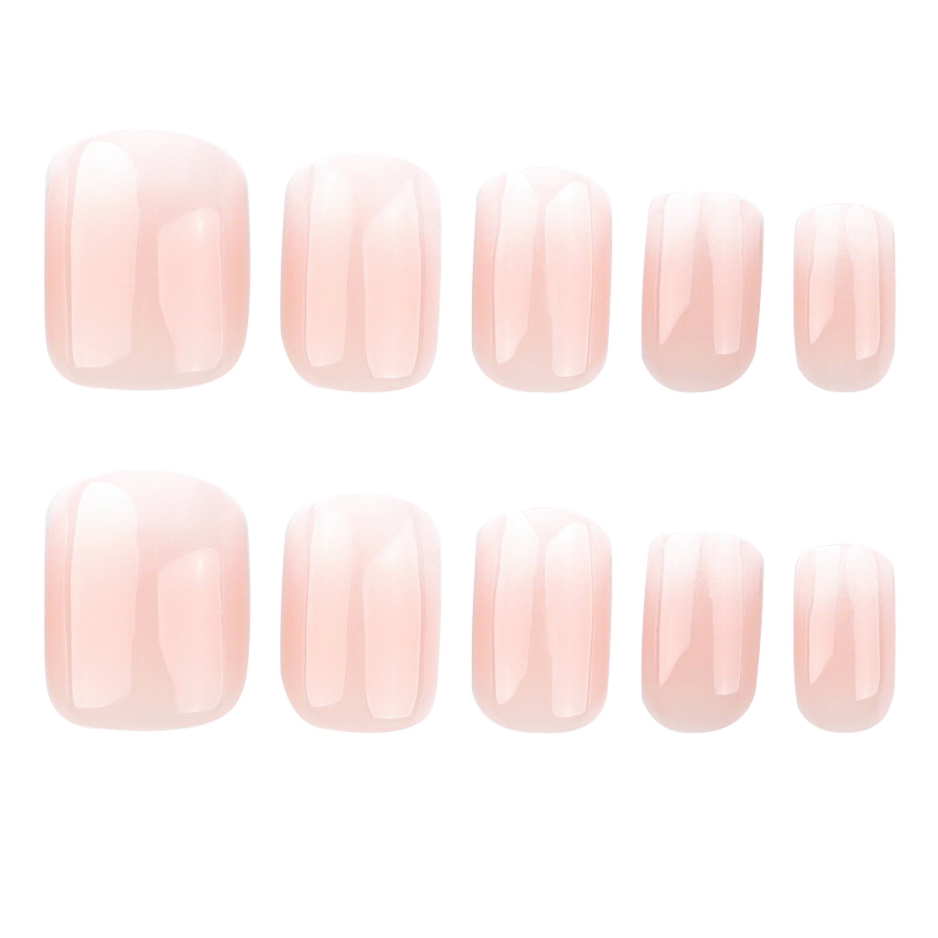 Ombré White Short Nails
